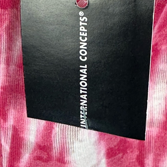 INC Short Cutout Sleeve Bling Detail Keeley Blooms Print T-Shirt - Hot Pink - Sm - Picture 8 of 8